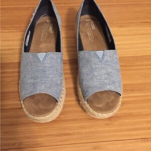 Toms Light Blue Espadrille Shoes